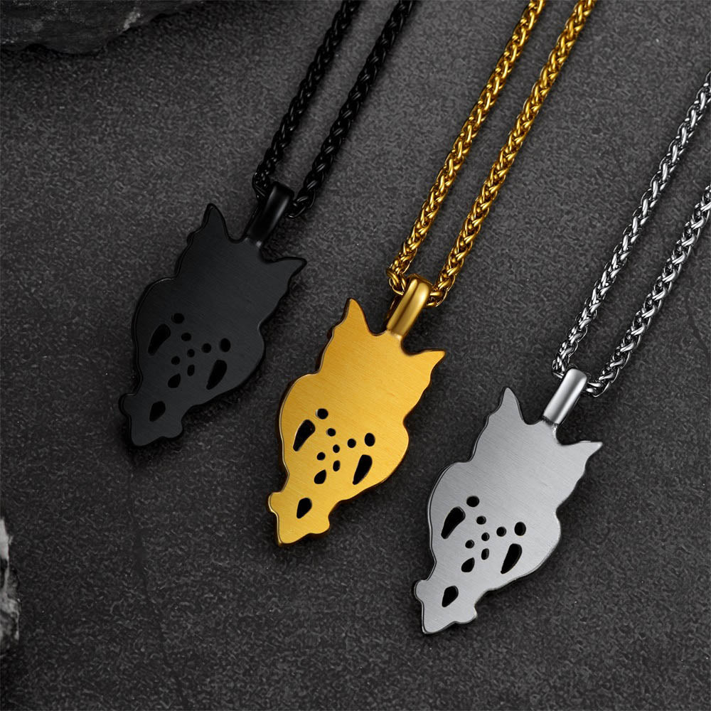 Celtic Owl Pendant Necklace Amulet Jewelry for Men