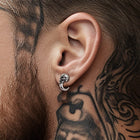 Gothic Skull Huggie Half-Circle Stud Earrings Jewelry for Men and Women 7