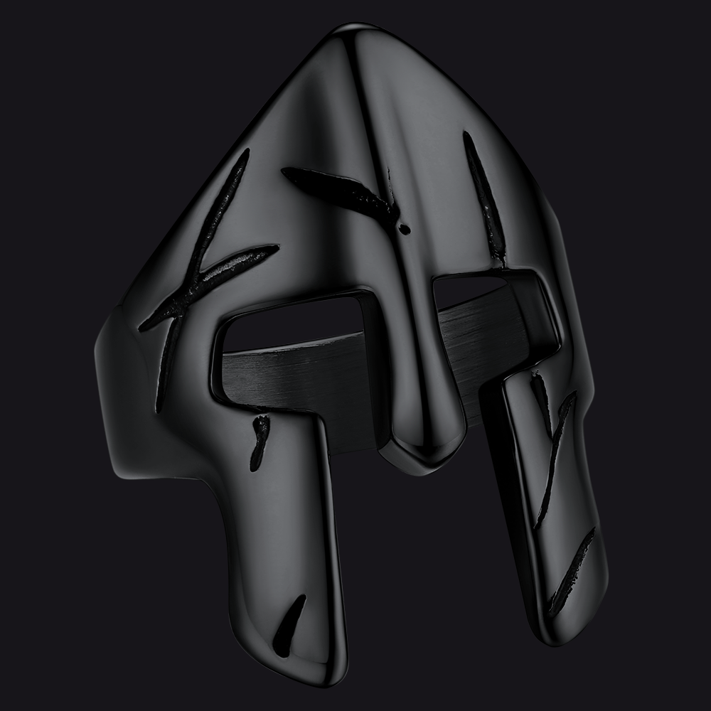 Spartan Warrior Mask Helmet Ring For Men