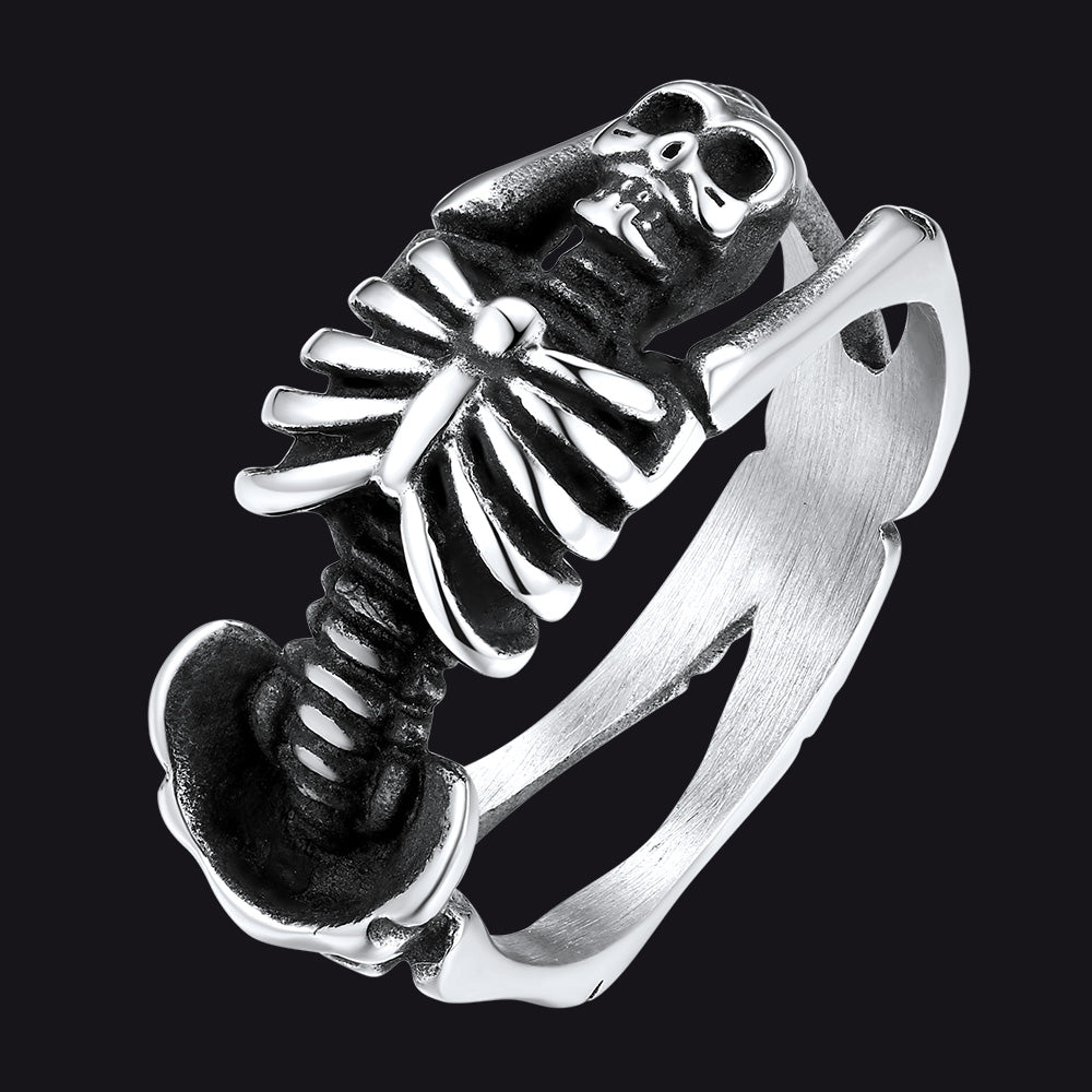 Gothic Cool Skull Rings Halloween Jewelry for Men