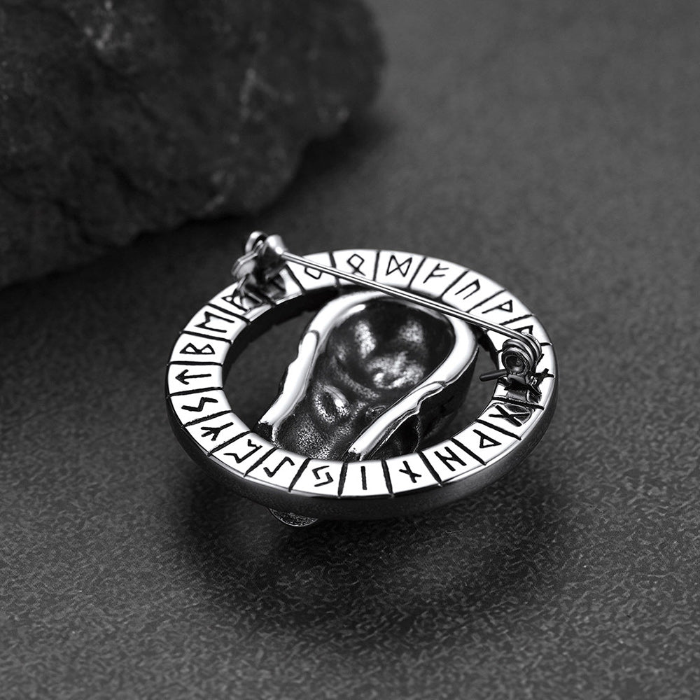 Gothic Punk Skull Charms Brooch Pin for Men