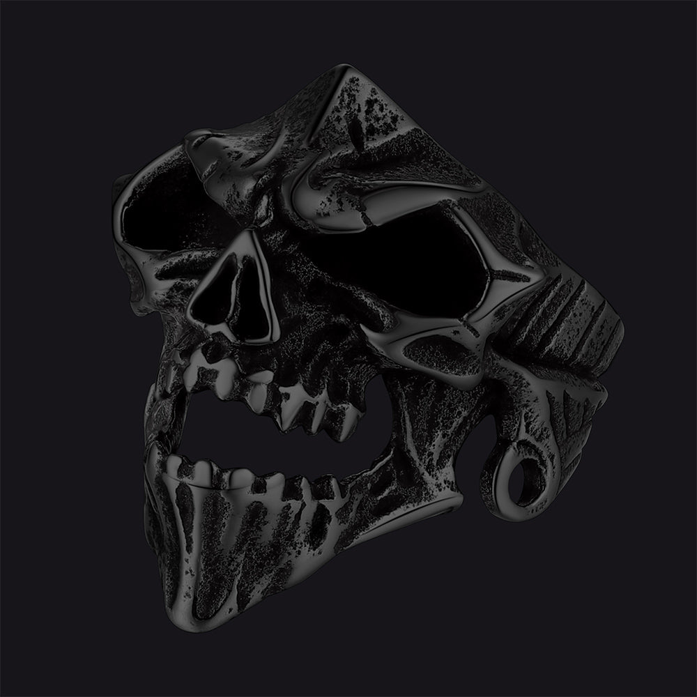Gothic Skull Biker Rings for Men in Stainless Steel