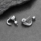 Gothic Skull Huggie Half-Circle Stud Earrings Jewelry for Men and Women 5