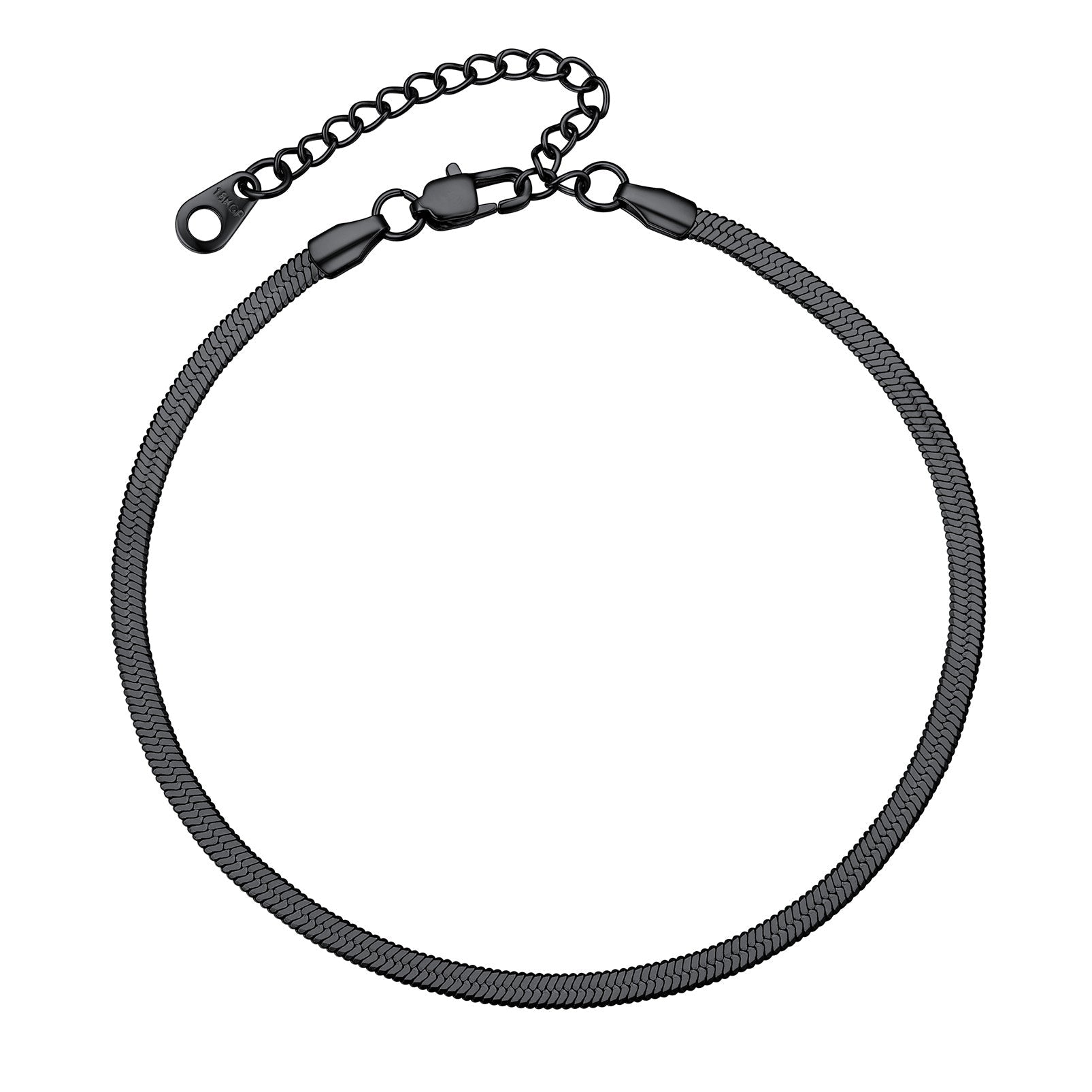 Stainless Steel Flat Snake Chain Anklet Bracelet For Women
