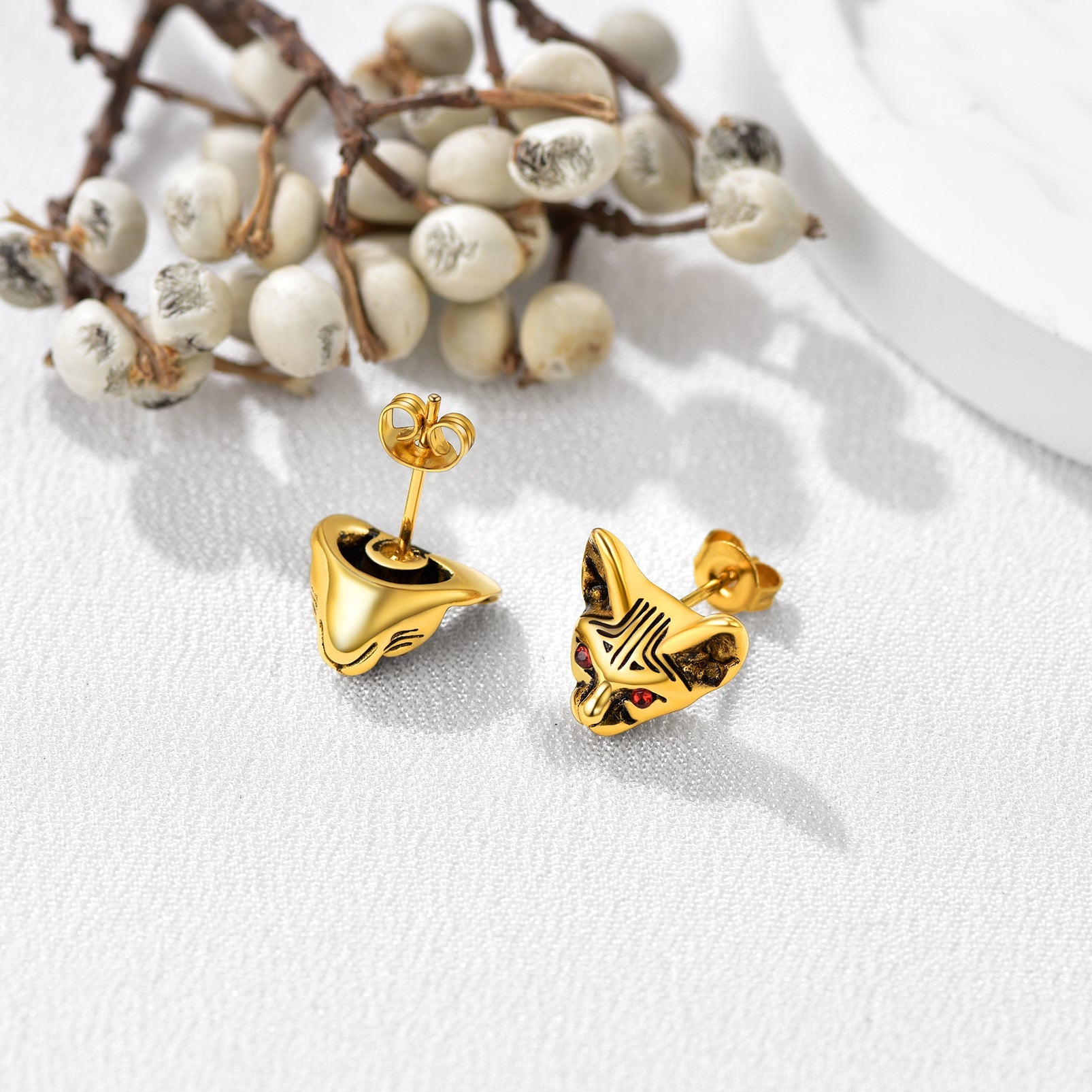 Flash Sale Quirky Cat Kitten Stud Earrings For Men Women