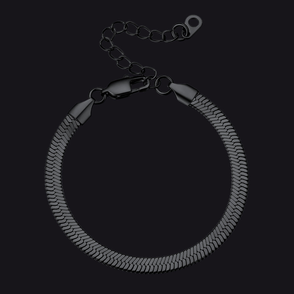 3mm/5mm Width Snake Chain Bracelet for Women Men