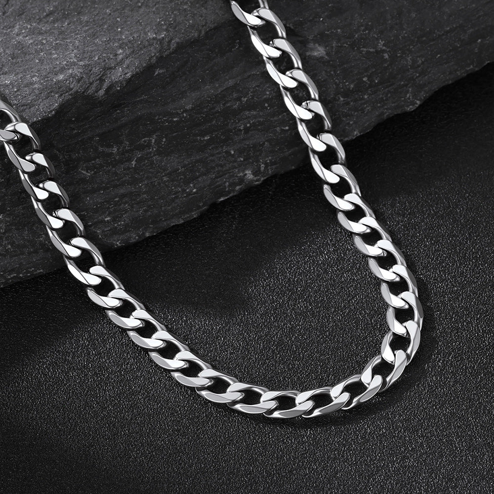 Cuban Chain & Punk Shark Necklace Set for Men