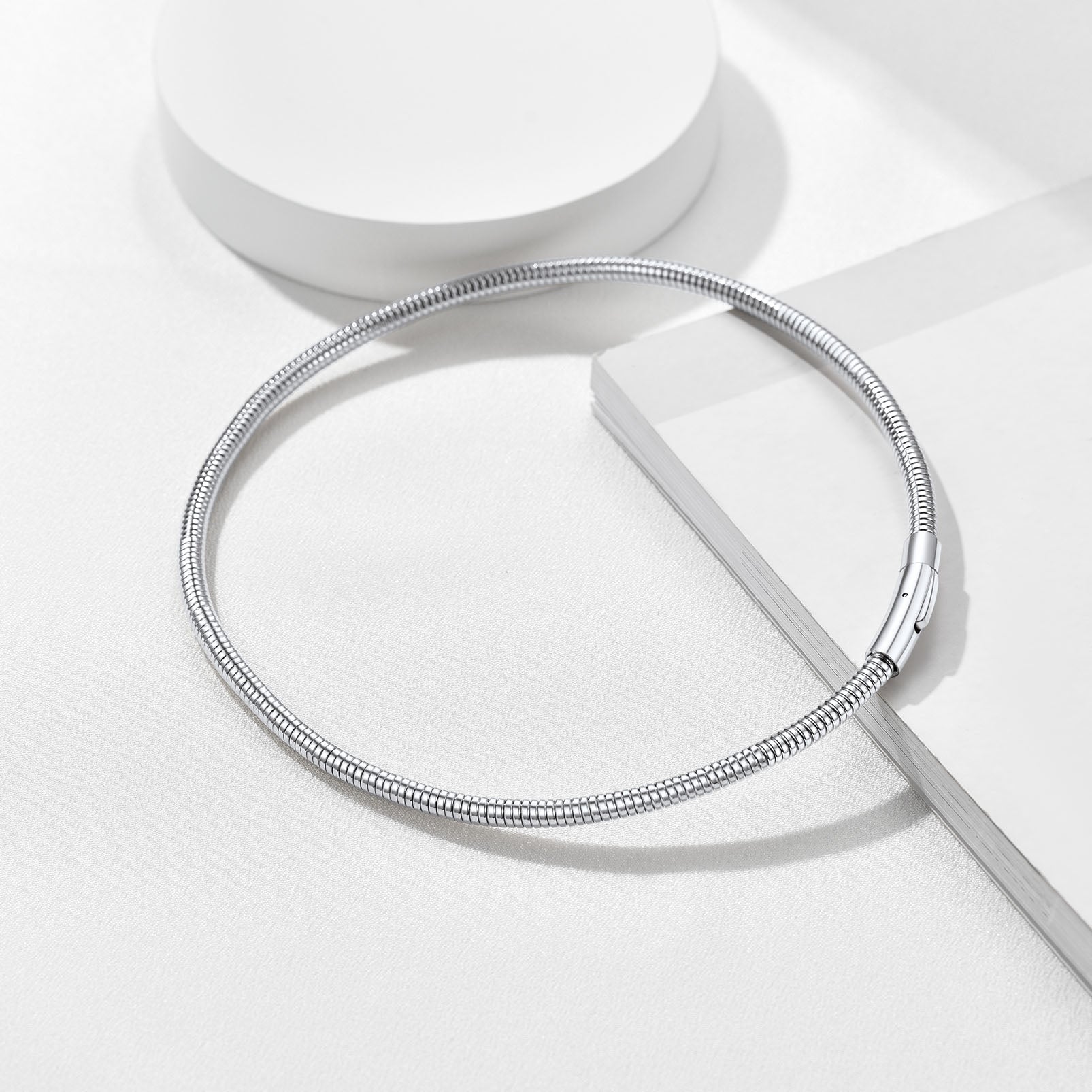 Herringbone Snake Chain Choker Necklace for Women 5mm Width
