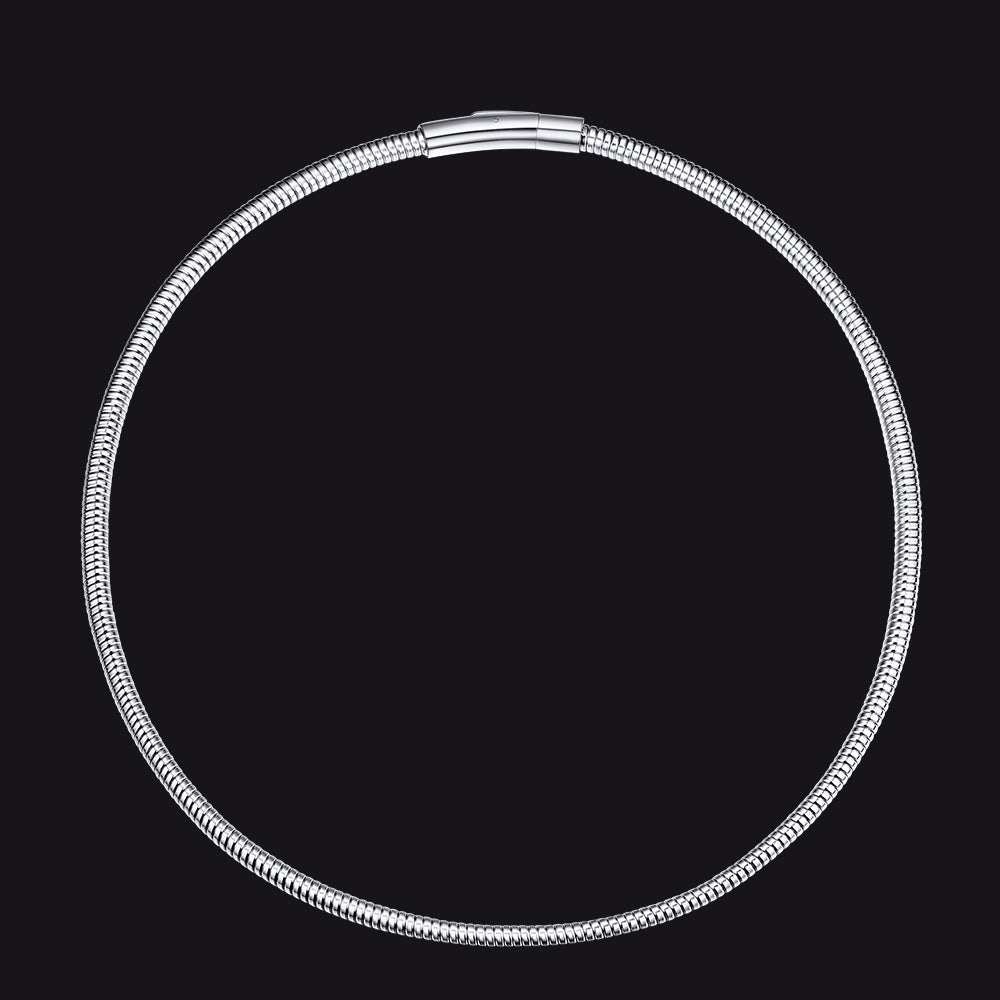 Herringbone Snake Chain Choker Necklace for Women 5mm Width