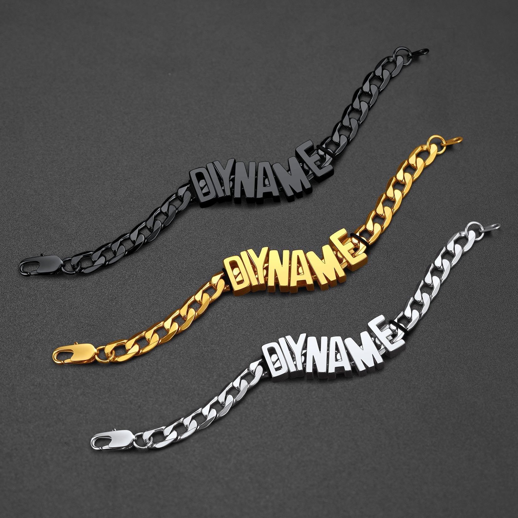 Personalized Name Cuban Link Chain Bracelet for Men Boyfriend Gift