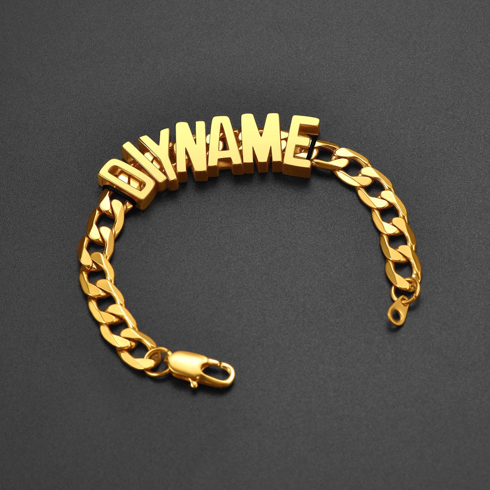Personalized Name Cuban Link Chain Bracelet for Men Boyfriend Gift
