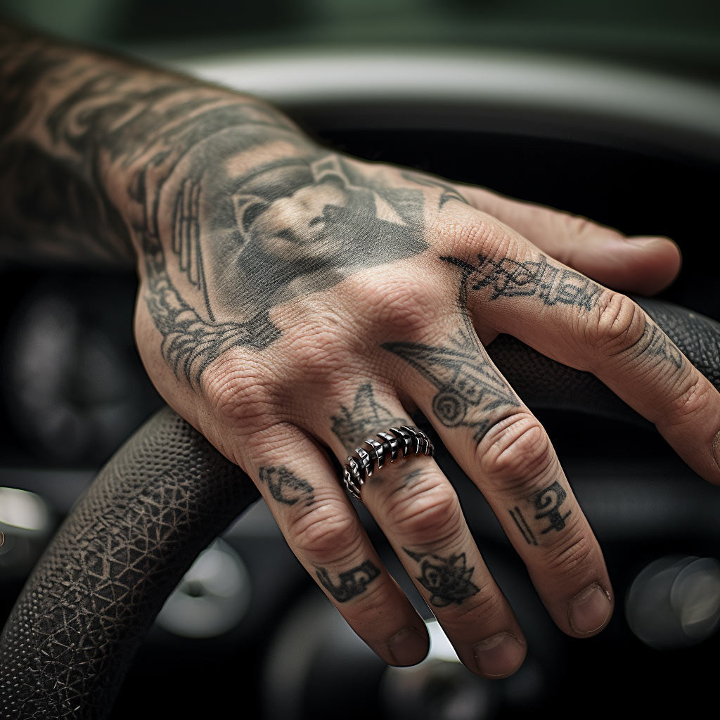 Punk Looped Bone Ring Vertebrae Band Ring For Men