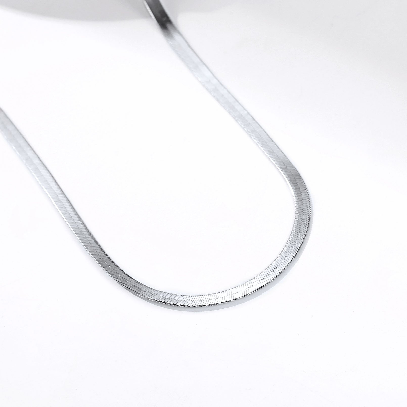 Sterling Silver Flat Snake Chain Anklet Bracelet for Women