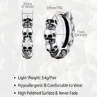 Gothic Skull Huggie Hoop Earrings For Men Women 10