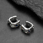 Punk Graffiti Joker Star Square Hoop Earrings with Crystals for Men 6