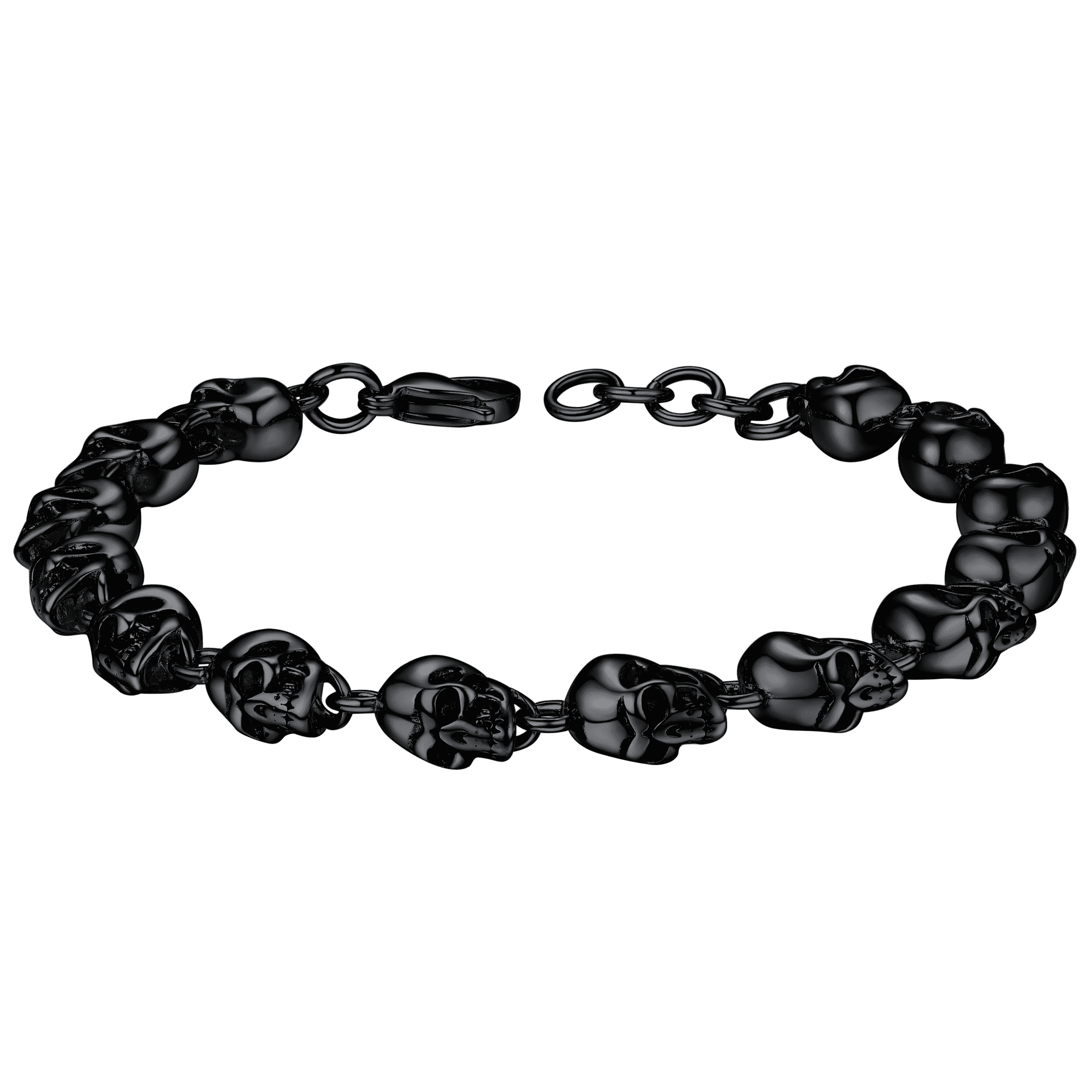Gothic Linked Chain Skull Bracelet for Men