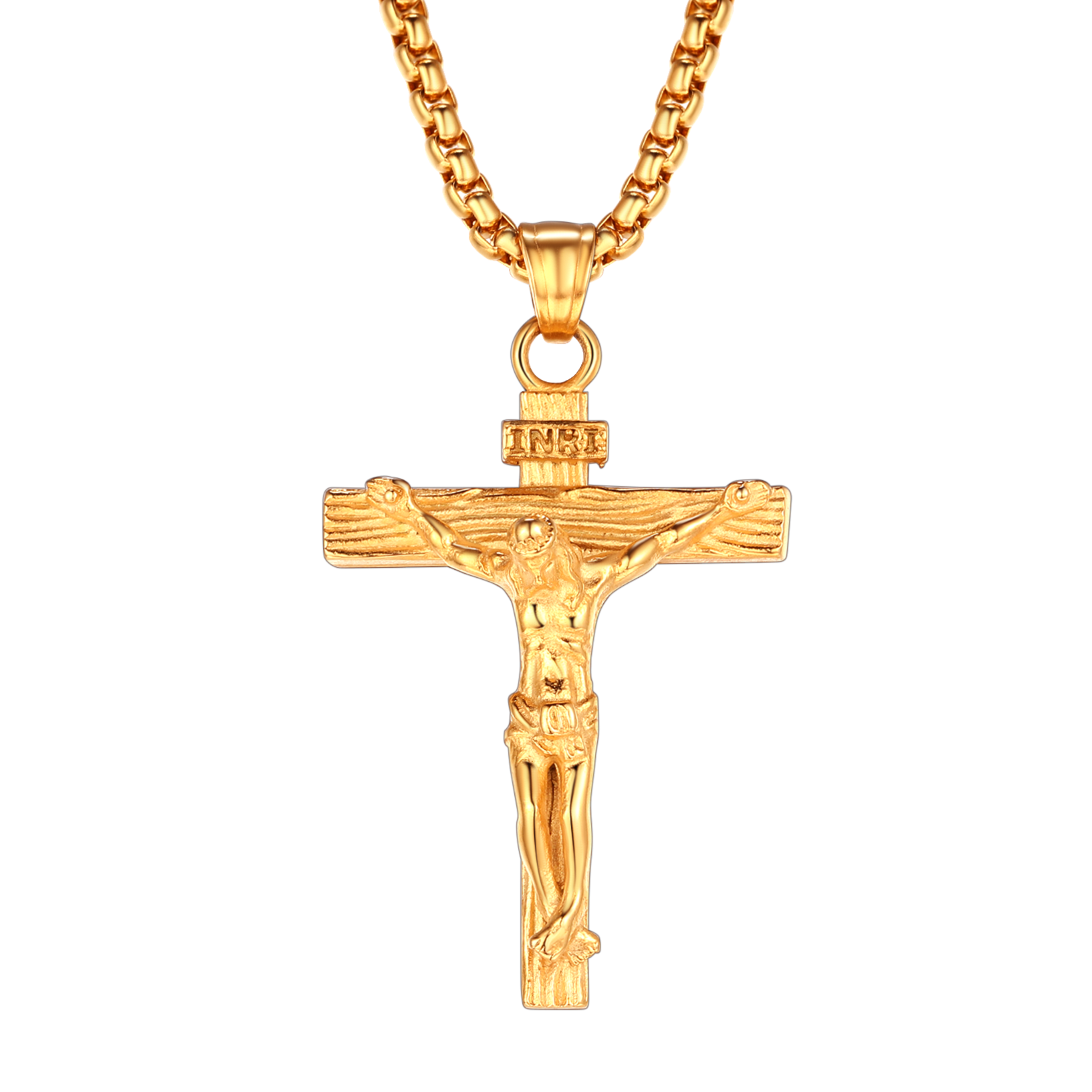 Catholic Crucifix Cross Necklace Jesus Pendant For Men Women