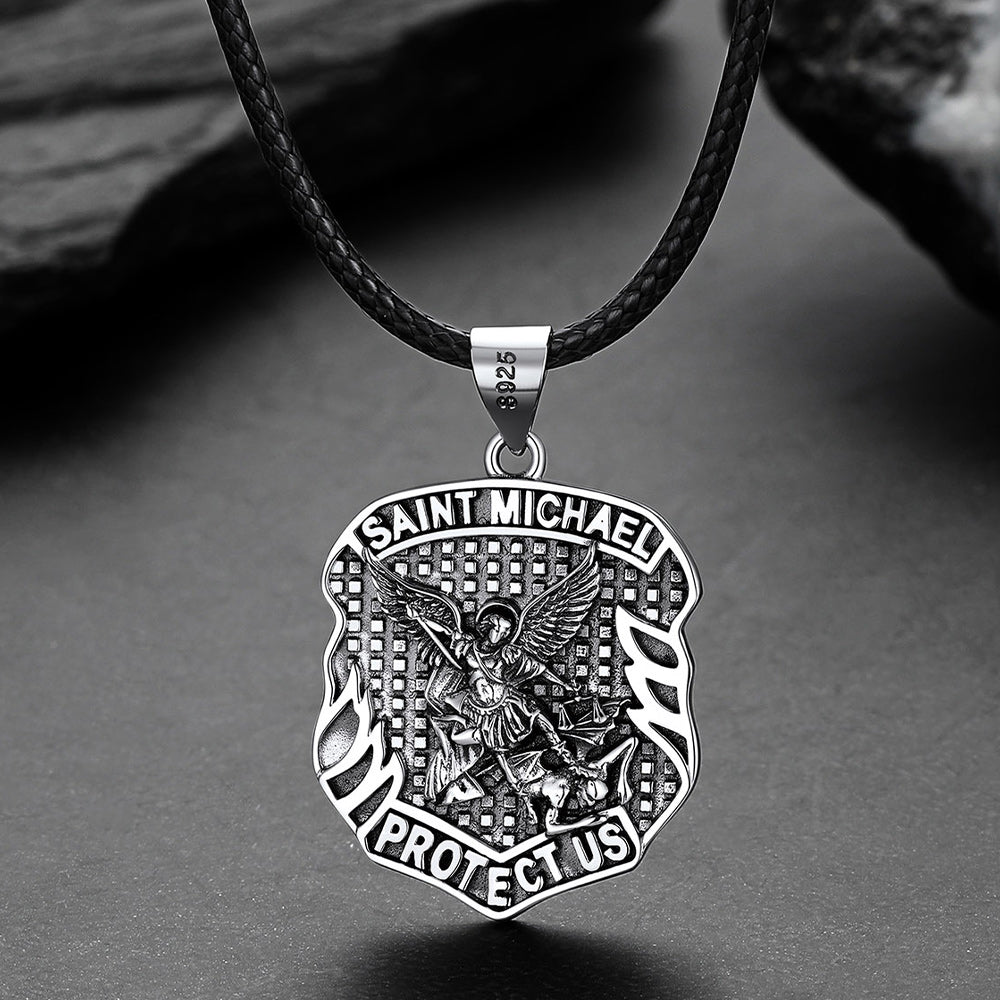 Catholic Saint Michael Pendant Necklace For Men