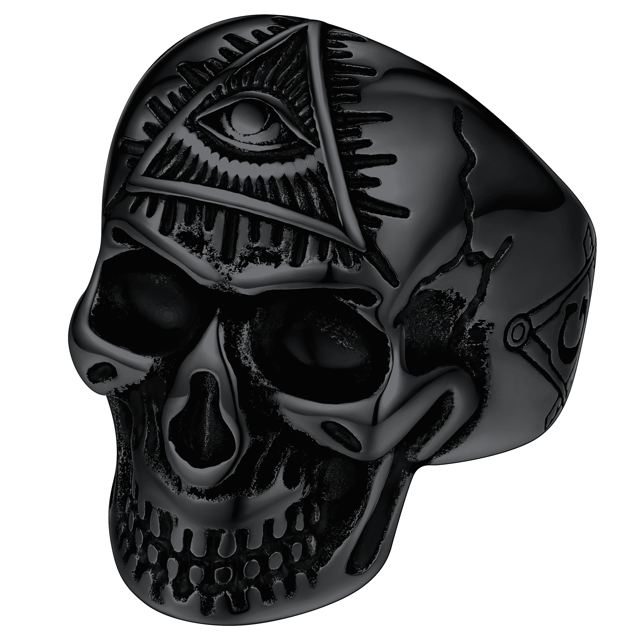Eye of Providence Skull Ring For Men