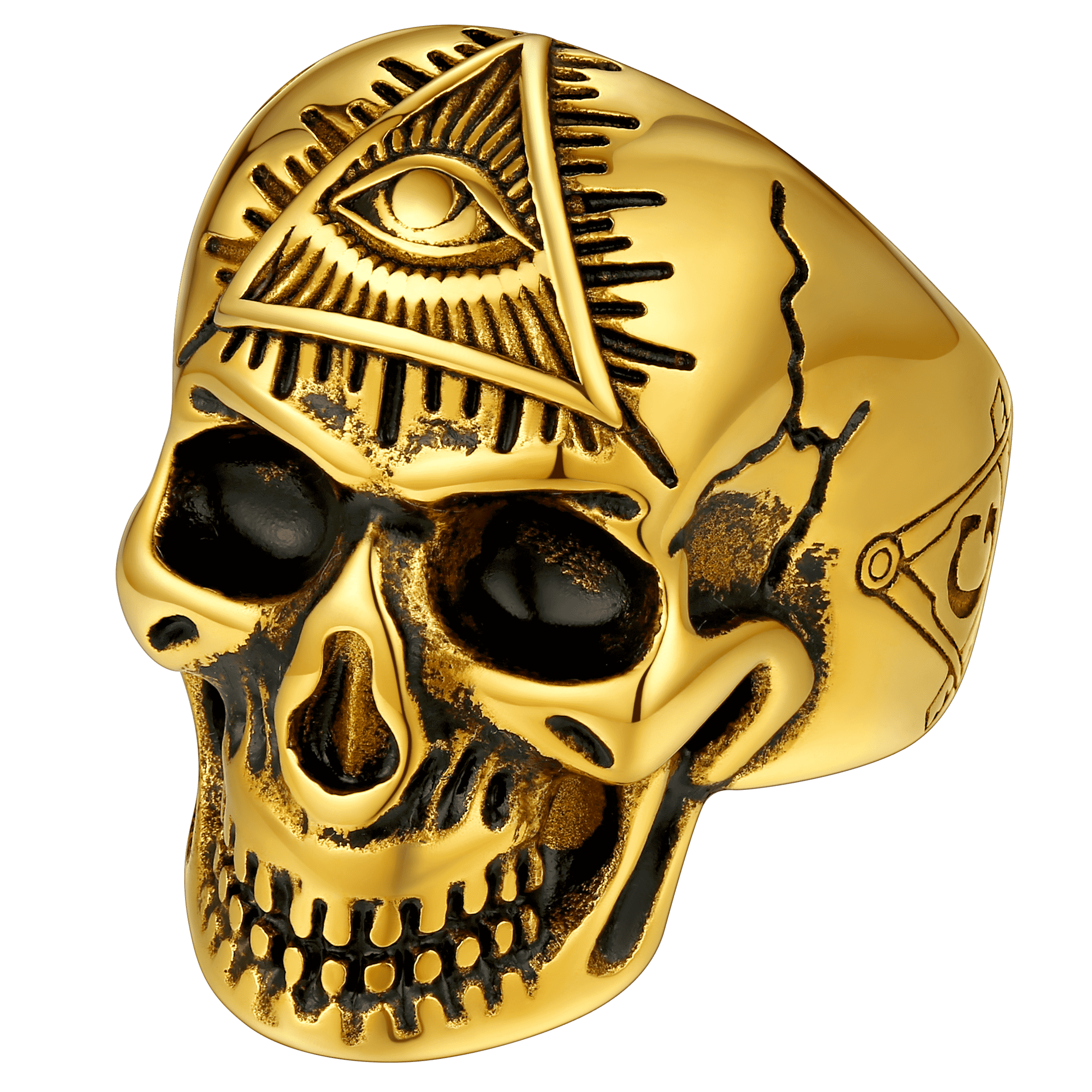 Eye of Providence Skull Ring For Men