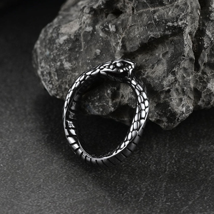 Stainless Steel Midi Snake Band Ring for Men and Women
