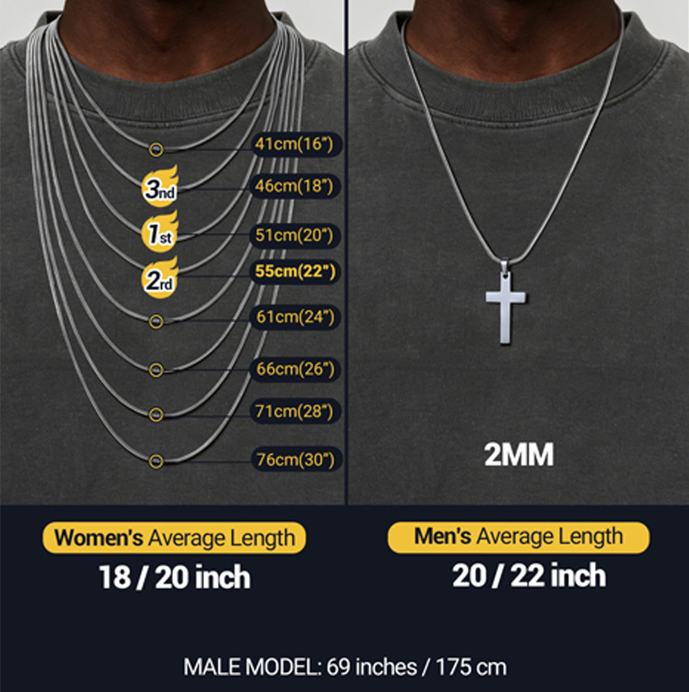 2mm Thin Snake Chain Stainless Steel Necklace for Men