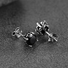 Celtic Ruby Stud Earrings for Men in Stainless Steel 8