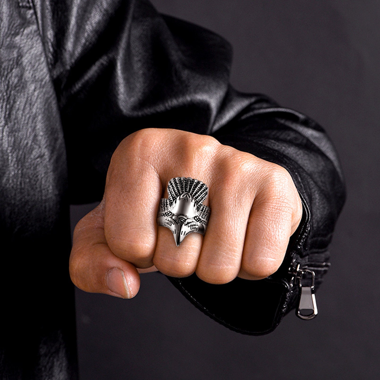 Vintage Retro Eagle Ring For Men Stainless Steel