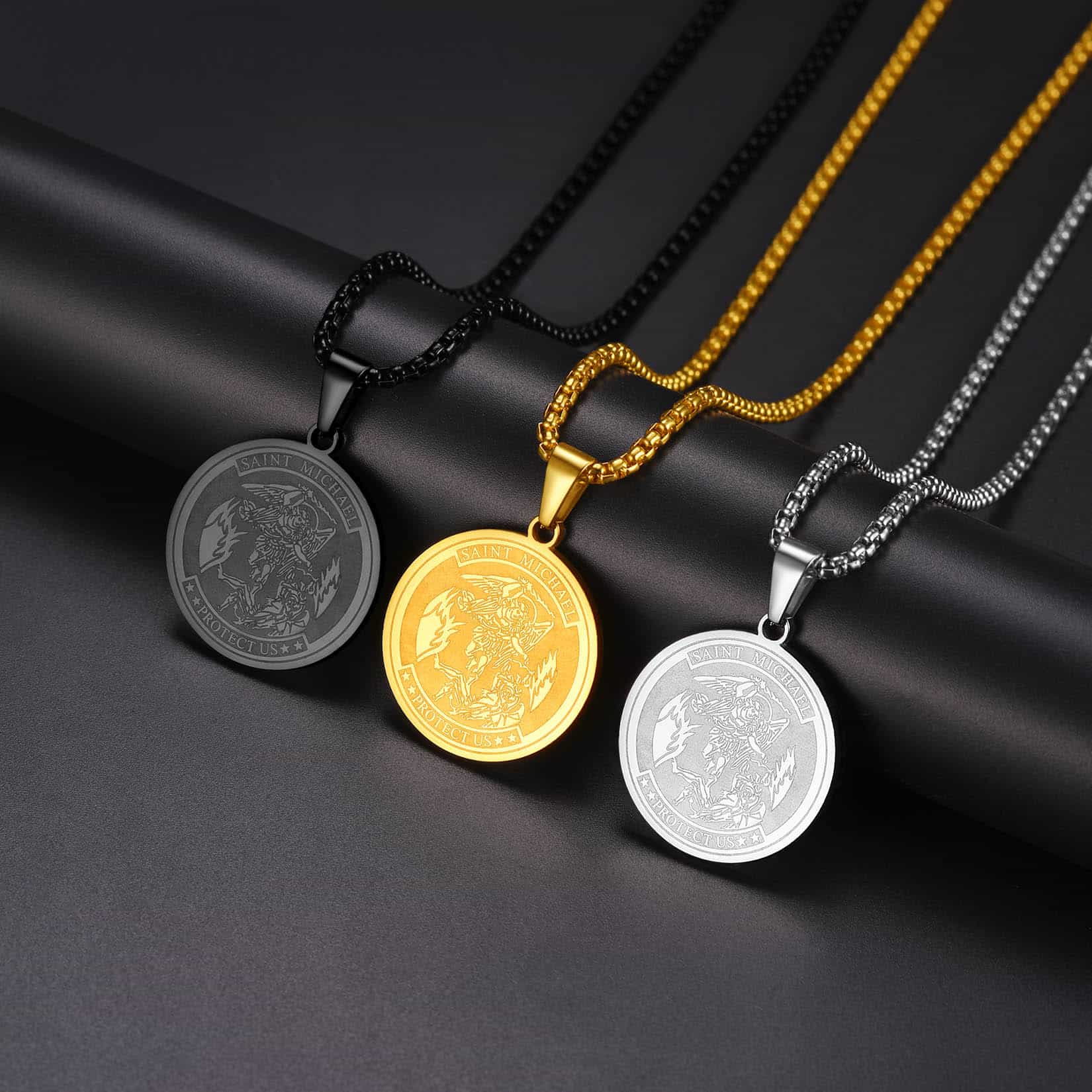 Catholic St. Michael Necklace Medal for Men