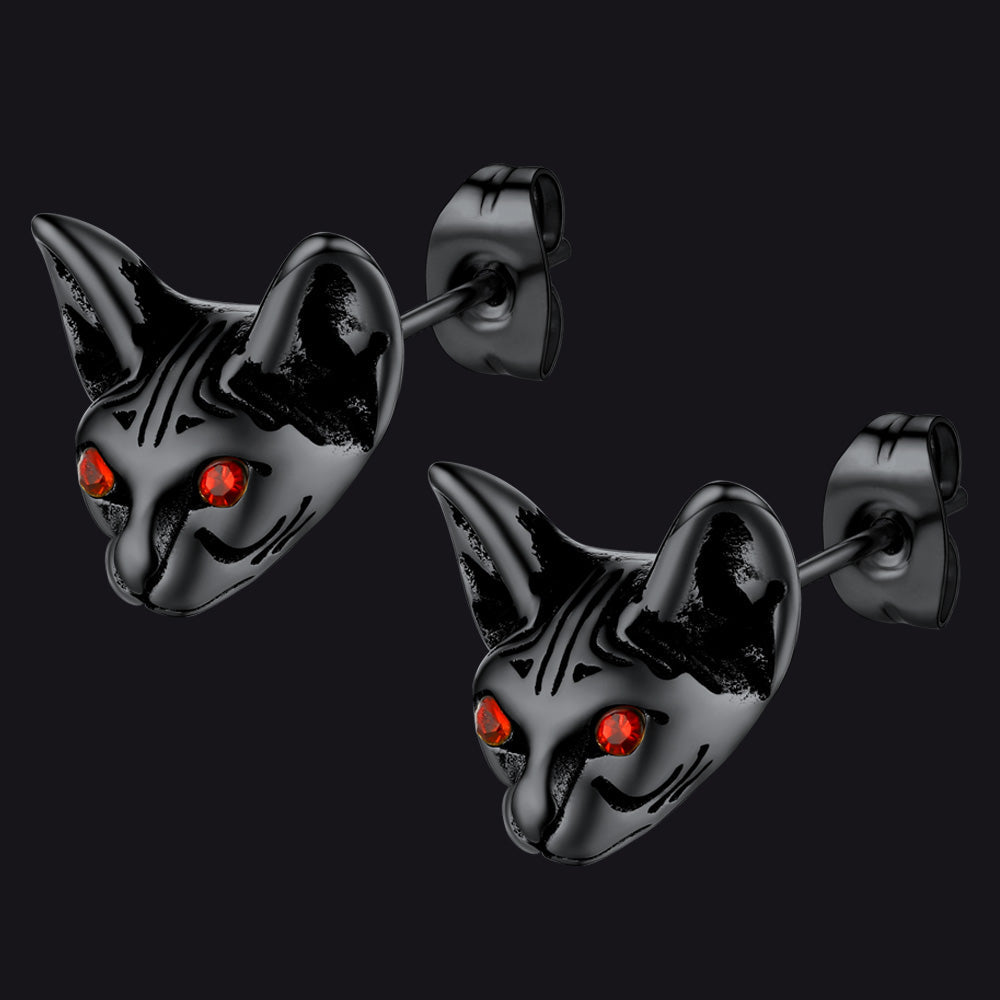 Flash Sale Quirky Cat Kitten Stud Earrings For Men Women