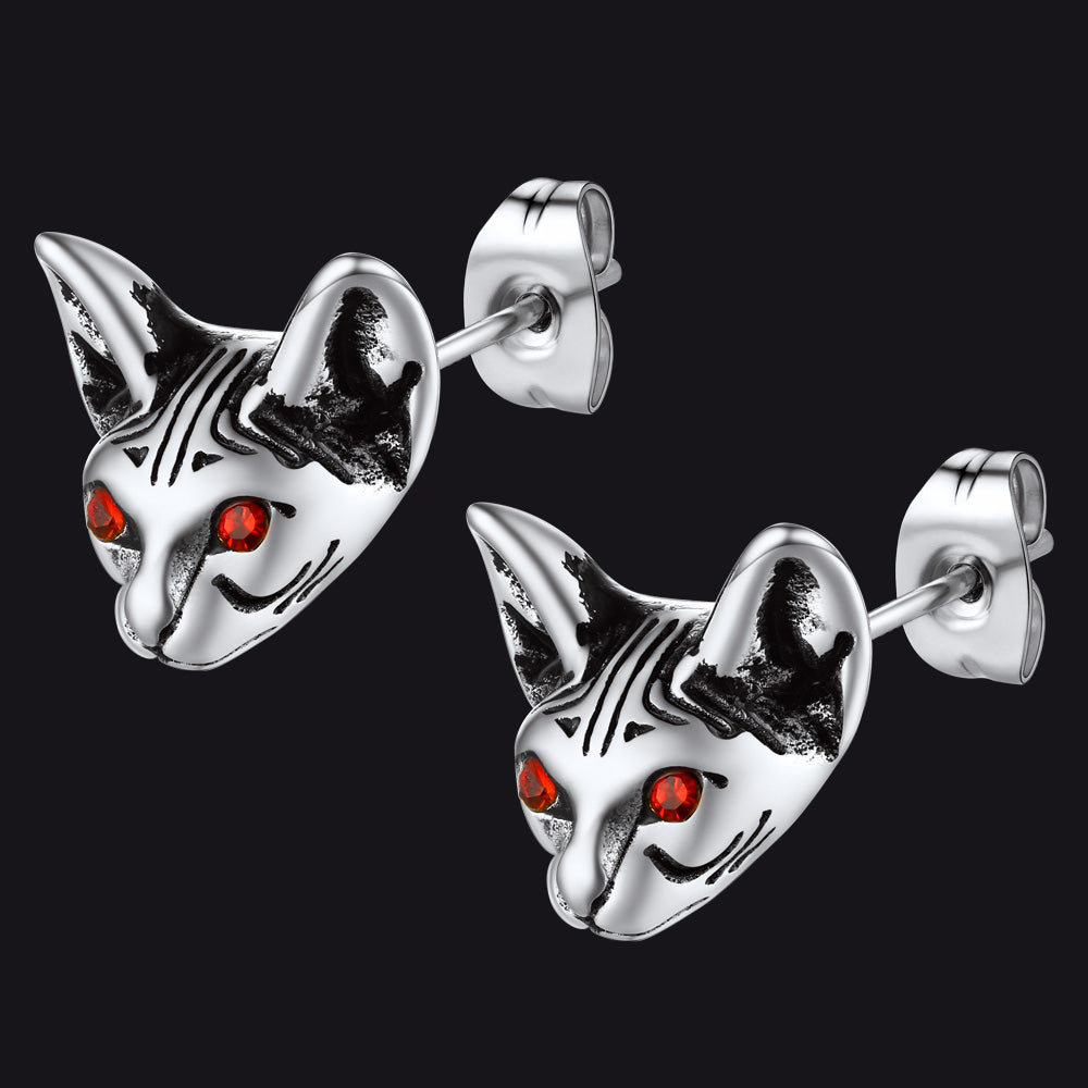 Flash Sale Quirky Cat Kitten Stud Earrings For Men Women