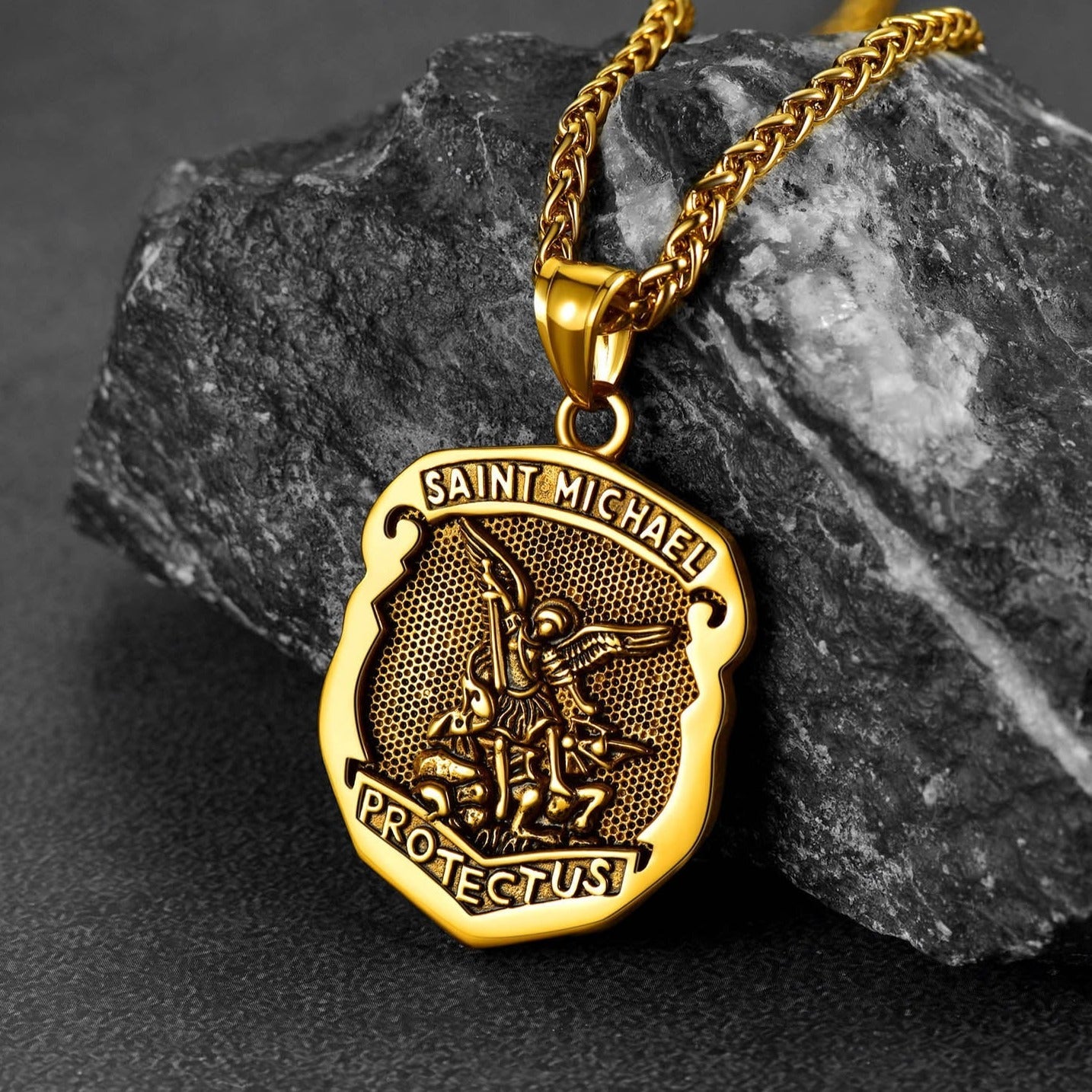 Catholic Saint Michael Pendant Necklace For Men