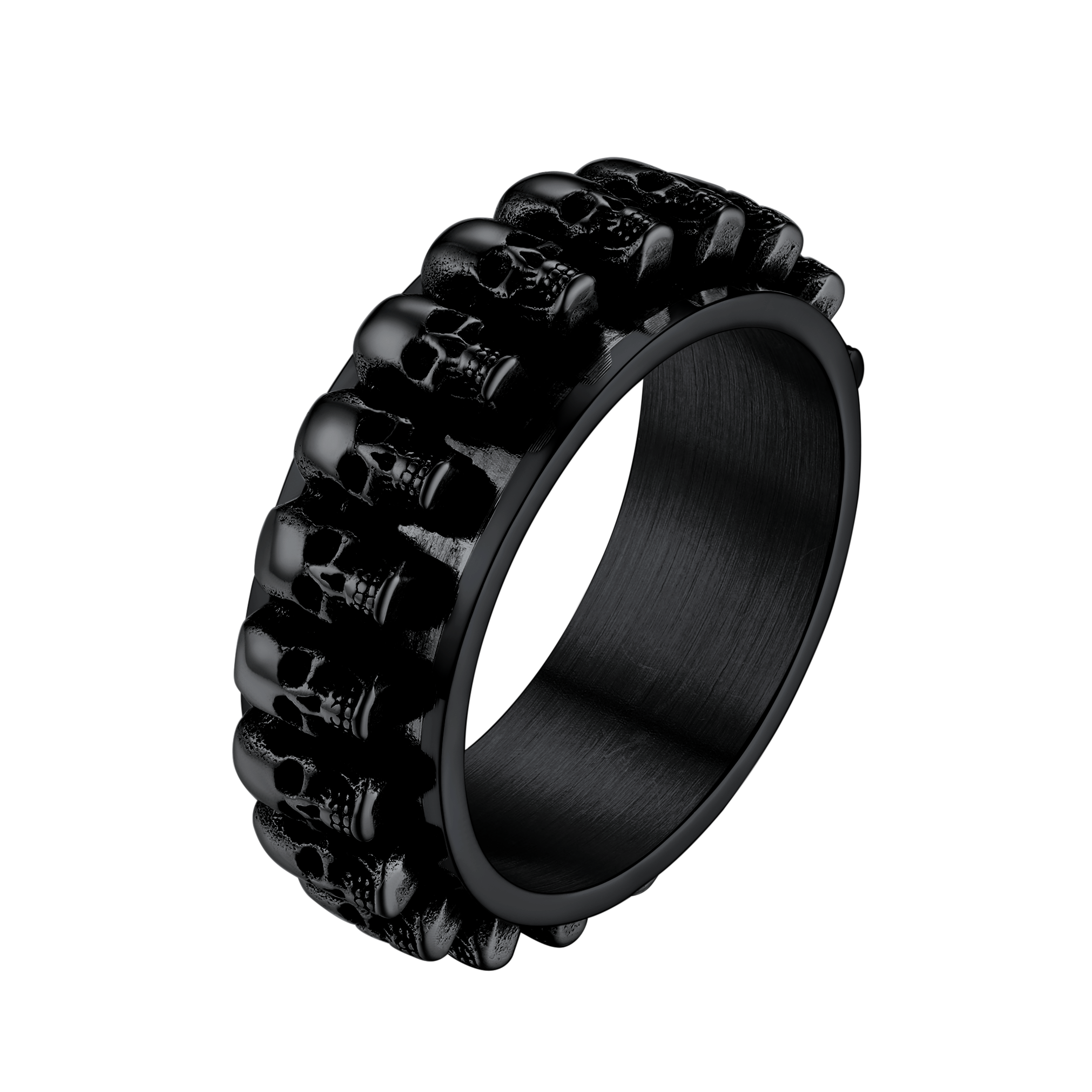 Gothic Skull Ring Anxiety Fidget Ring For Men