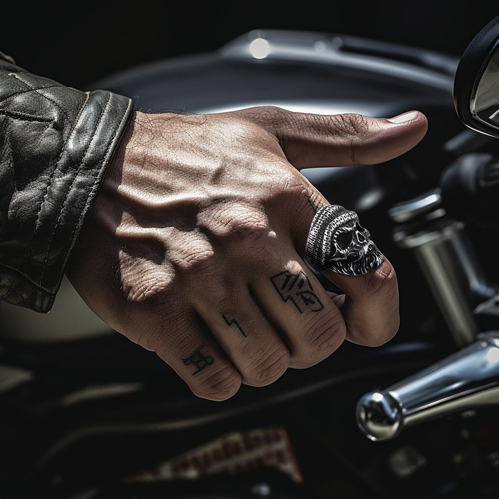 Skull Skeleton Stainless Steel Ring for Men