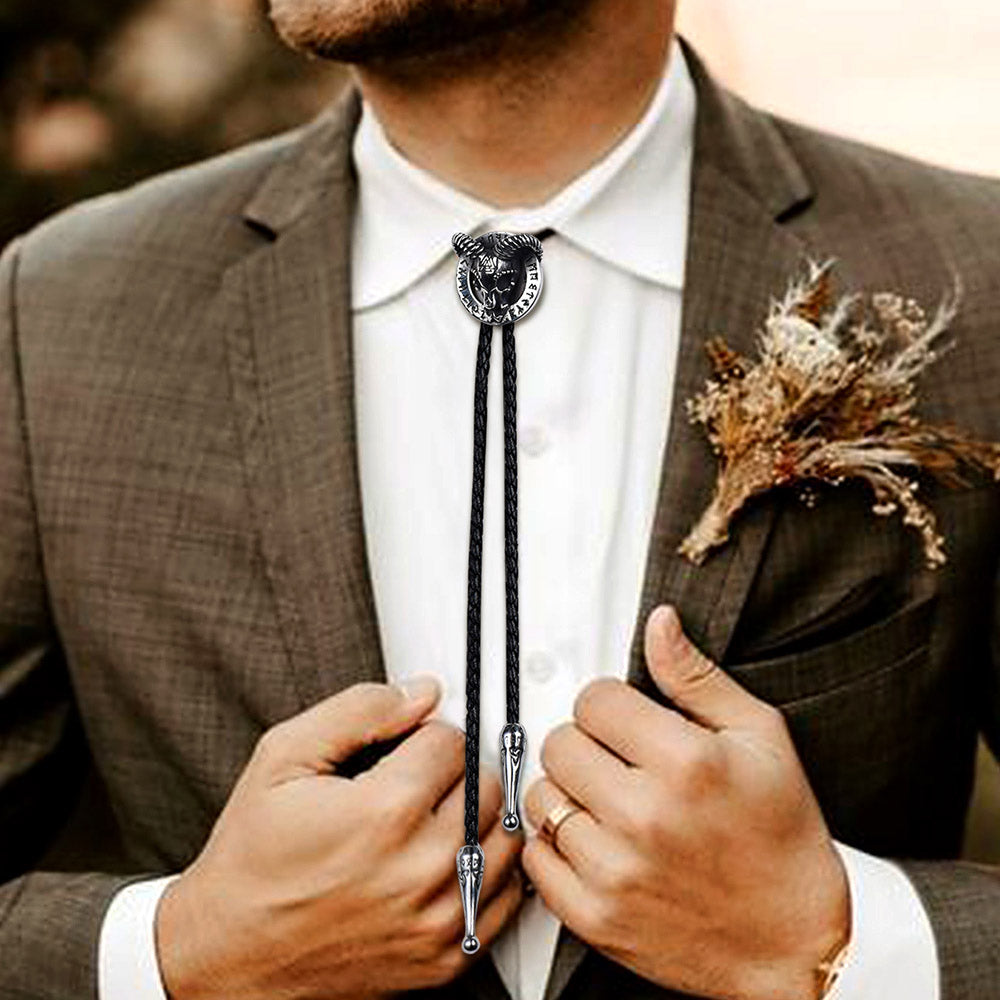 Satanic Baphomet Goat Bolo Tie for Men and Women